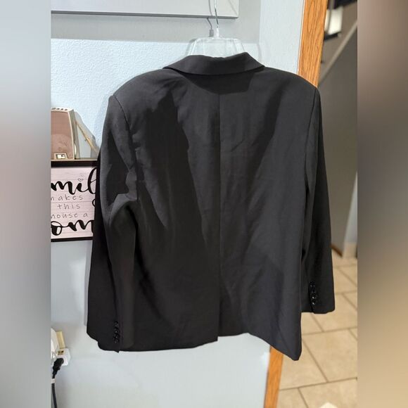 Vince Camuto Blazer Suit Jacket Women XL Black One Button Peak Lapel Pockets NWT - Picture 7 of 9